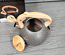 Чайник зі свистком із неіржавкої сталі 3 л Edenberg EB-8801/ Чайник для плити Сірий, фото 7