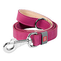 Кожаный поводок для собак Waudog Classic 122 cм Розовый IS, код: 7442053