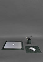 Набор для рабочего стола из натуральной кожи 1.0 зеленый Crazy Horse BlankNote FG, код: 8132601