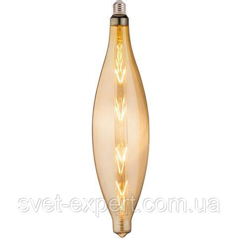Лампа FILAMENT LED 8W 2200K E27 220-240V AMBER,TITANIUM HOROZ