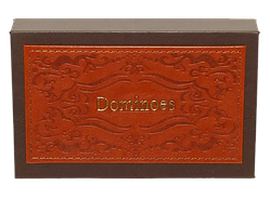 Популярна настільна гра доміно у подарунковому шкіряному футлярі