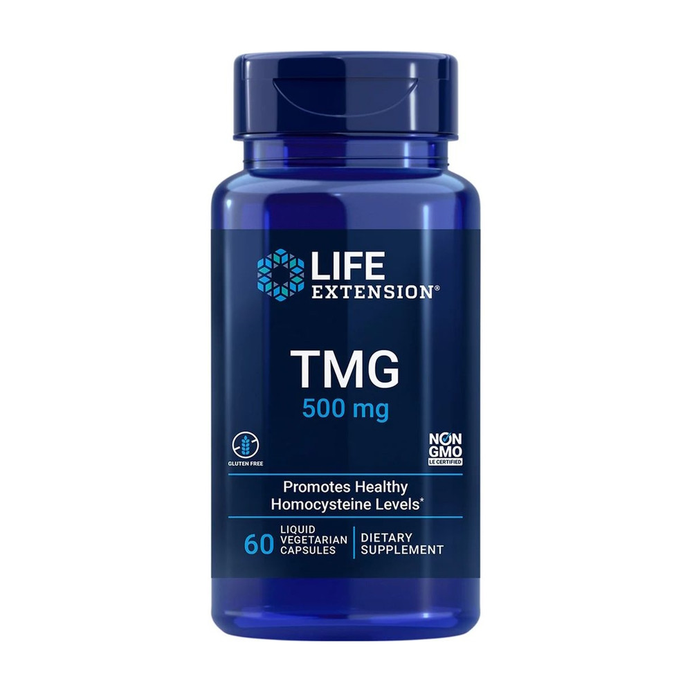 Амінокислота Life Extension TMG 500 mg, 60 вегакапсул EXP