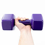 Набір для фітнесу 2в1 килимок для фітнесу та спорту (каремат) + гантелі 2шт по 10 кг OSPORT Set 25 (n-0056) Фіолетовий, фото 5