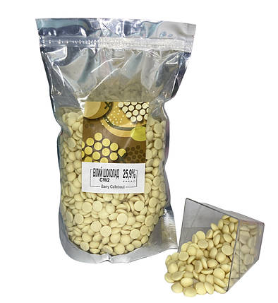 Бельгійський Білий шоколад Barry Callebaut CW2 1 кг 25,9% какао, фото 1