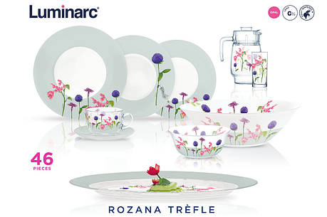 Сервіз Luminarc ROZANA Trefle 45 предметів, фото 1