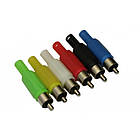 Штекер RCA під шнур кольоровий 10 штук