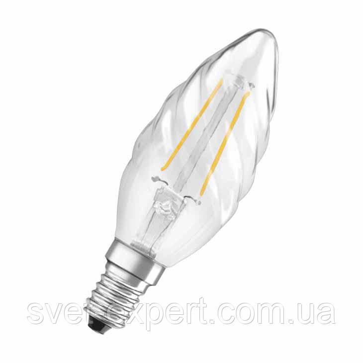 Лампа OSRAM RFCLBW25 2W/827 230V FIL E14 филаментная вита світлодіодна свічка