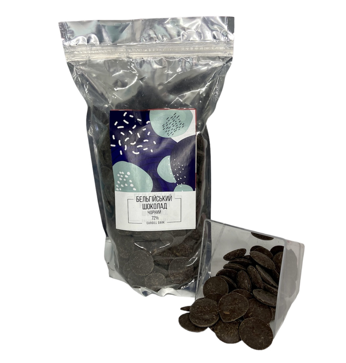 Шоколад бельгійський Чорний Cargill Dark 72% 1 кг