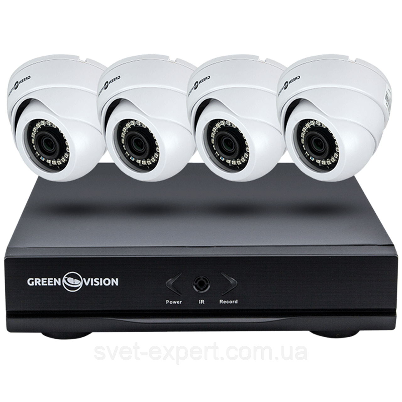 Вуличний комплект відеоспостереження GreenVision GV-K-L38/04 1080N