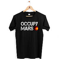 Футболка черная с патриотическим принтом Арбуз Occupy Mars Захваты Марс Push IT XL FG, код: 8067071