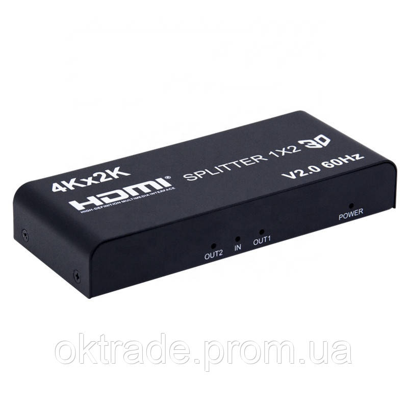 Сплиттер Lucom HDMI 1x2 Splitter Act v2.0 4K60Hz Черный (62.09.8249) OD, код: 7600950 - фото 1 - id-p1955462536