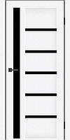 Дверное полотно MS Doors ORLEAN 80см арктик черное стекло PK, код: 7757618