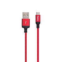 Кабель Hoco X14 Times Speed USB - Type C 2.4 1 m Red-Black PK, код: 8133618