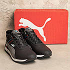 Шкіряні чоловічі теплі зимові черевики з натуральним хутром Puma BMW MotorSport зимові спортивні кросівки, фото 7