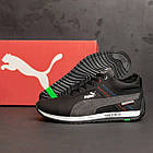 Шкіряні чоловічі теплі зимові черевики з натуральним хутром Puma BMW MotorSport зимові спортивні кросівки, фото 8