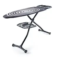 Прасувальна дошка 125*45см з регулюванням по висоті (56-92см) з розеткою, підрукавником та полицею для білизни