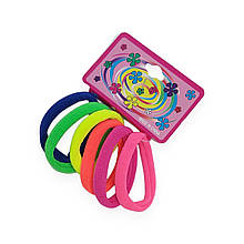 Гумки для волосся 6 шт 4.5 см махрові яскраві