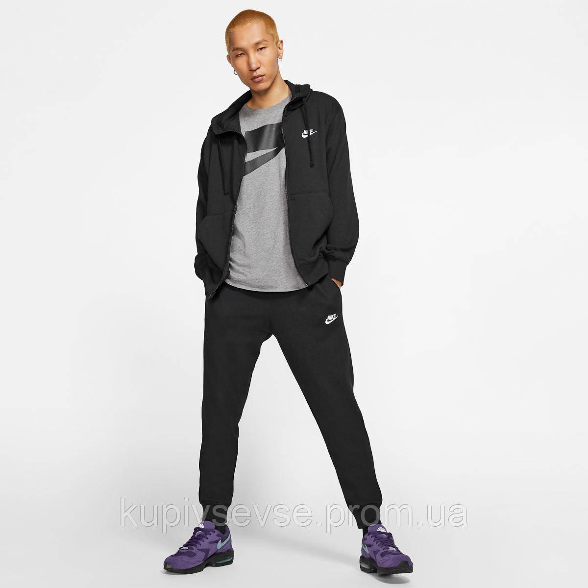 Купить Бомбер мужской Nike M Nsw Club Hoodie Fz Ft BV2648-010 XL Черный ...