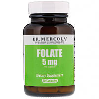 Фолат Folate Dr. Mercola 5 мг 30 капсул (30749) PP, код: 1536012