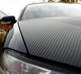 Карбонова плівка чорна ОПТ. Плівка під карбон для автомобіля 30 метрів завширшки 152 см, фото 4