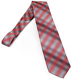 Краватка поліестерова стандартна сіро-червона Schönau -91 KB, код: 7764081, фото 2