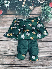 Зимовий дитячий теплий костюм від 1 року розміри 80-86 86-92 92-98 98-104 курточка та штанці, фото 3