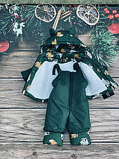 Зимовий дитячий теплий костюм від 1 року розміри 80-86 86-92 92-98 98-104 курточка та штанці, фото 4