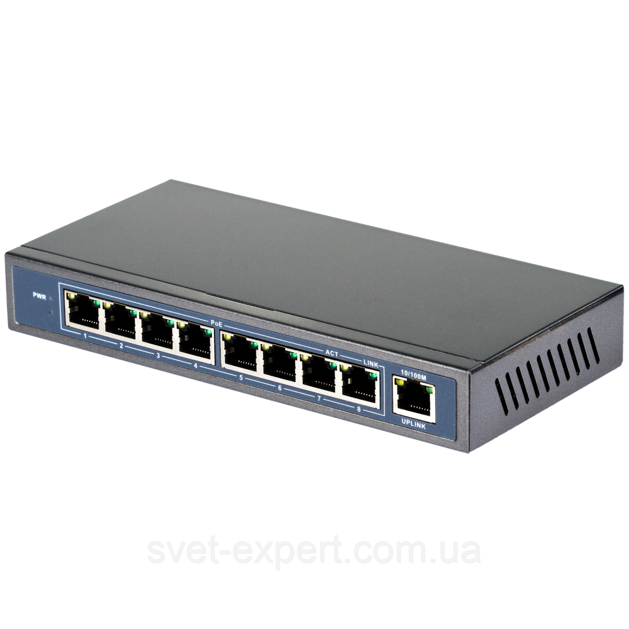 Мережевий комутатор POE Green Vision GV-004-Е-08 + 1P