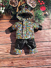 Зимовий дитячий теплий костюм від 1 року розміри 80-86 86-92 92-98 98-104 курточка та штанці, фото 4