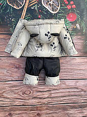 Зимовий дитячий теплий костюм від 1 року розміри 80-86 86-92 92-98 98-104 курточка та штанці, фото 2