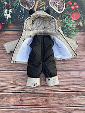 Зимовий дитячий теплий костюм від 1 року розміри 80-86 86-92 92-98 98-104 курточка та штанці, фото 4
