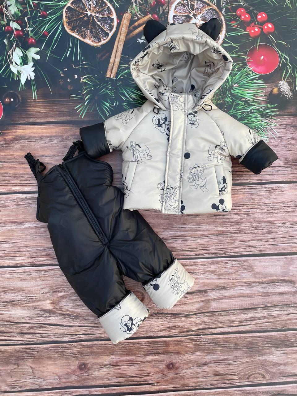 Зимовий дитячий теплий костюм від 1 року розміри 80-86 86-92 92-98 98-104 курточка та штанці