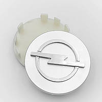 Колпачки (заглушки) в литые диски OPEL (Опель), 58 мм Серебристые