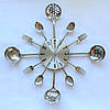 Настінний годинник на кухню "Ложки-вилки" столові прилади (40 cм) металевий ЛВ-Мет-S-400 Timelike™ сріблясті, фото 2