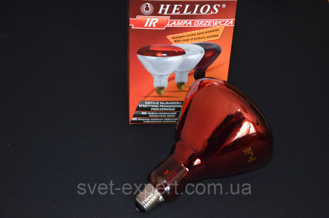 IR1 230V 150W E27 R123RB Helios лампа інфрачервона лампа для обігріва, фото 1