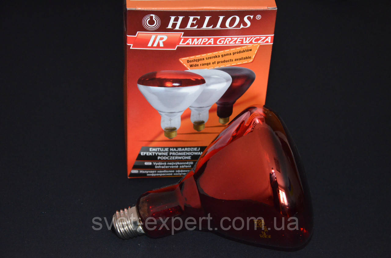 IR1 230V 250W E27 R123RB Helios лампа інфрачервона лампа для обігріва, фото 1