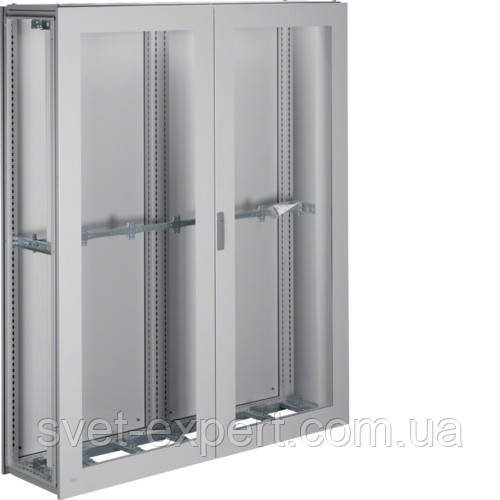 Шкаф монтажный Hager Univers FG26LD, IP54/I, 1900x1600x400мм прозрачные двери, серый