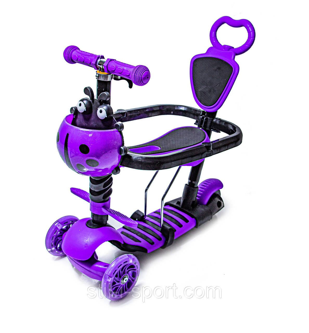Самокат 5in1 "Сонечко" Violet з бортиком, фото 1