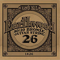 Струна Ernie Ball 1426 Earthwood 80 20 Bronze Acoustic Guitar Strings .026 KB, код: 6839120