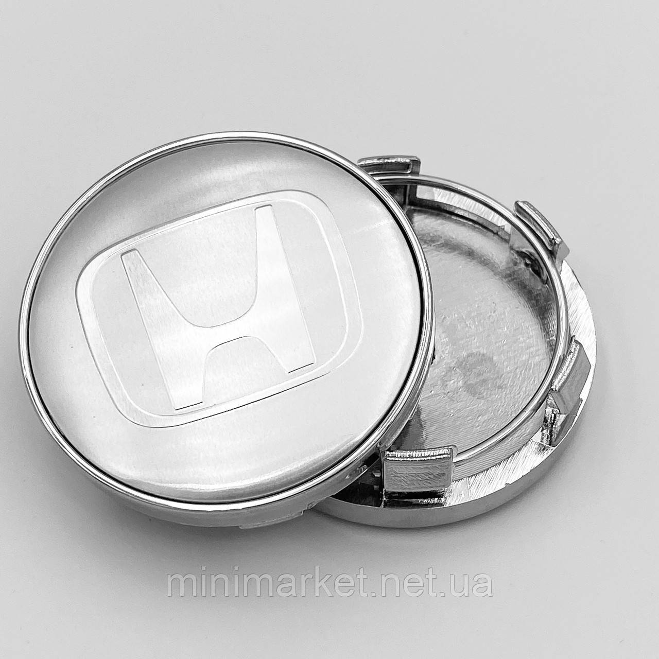 Ковпачки (заглушки) на литі диски HONDA (Хонда) 60 мм Сріблясті