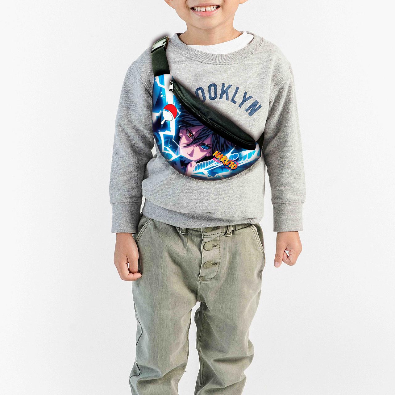 Сумка-бананка  наруто акацукі "Naruto Akatsuki" з принтом, 32х15см, дитяча, молодіжна (0183), фото 1