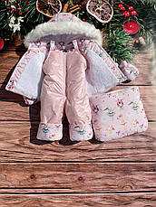 Зимовий дитячий теплий комбінезон-трансформер 3в1 для новонародженого: 0-2 роки, фото 5