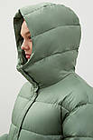 Довгий жіночий пуховик Finn Flare FAB11046-501 зелений XL, фото 6