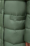 Довгий жіночий пуховик Finn Flare FAB11046-501 зелений XL, фото 8