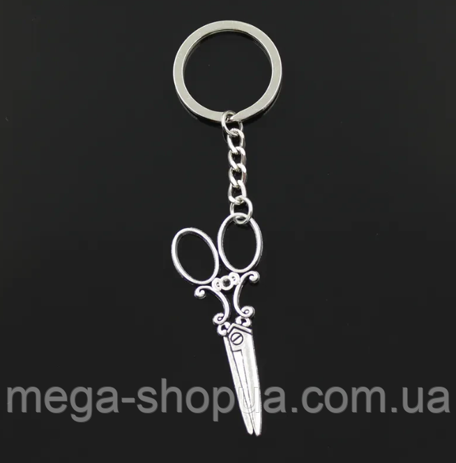 Брелок металевий для ключів, сумок, рюкзаків "Парикмахер, ножиці FD90". Брелки з металу