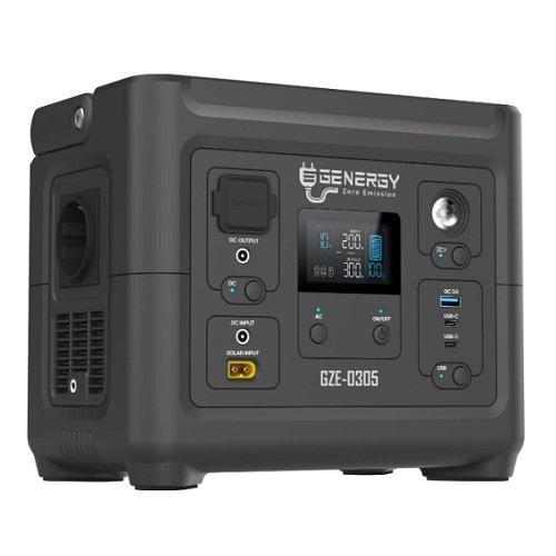 GENERGY ZERO GZE-0305 Зарядна станція 288 Вт/год LifePo4 220 В USB-С USB-QС ХТ60 MPPT Ліхтарик