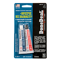 Клей епоксидний 4 хв. сталевий (-75 °C +145 °C) Done Deal 2х28,4 г — (DD6540)