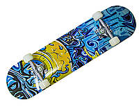 Скейтборд деревянный Sport Series Graffiti Blue 78 х 20 см Blue (857814238) EV, код: 8139487