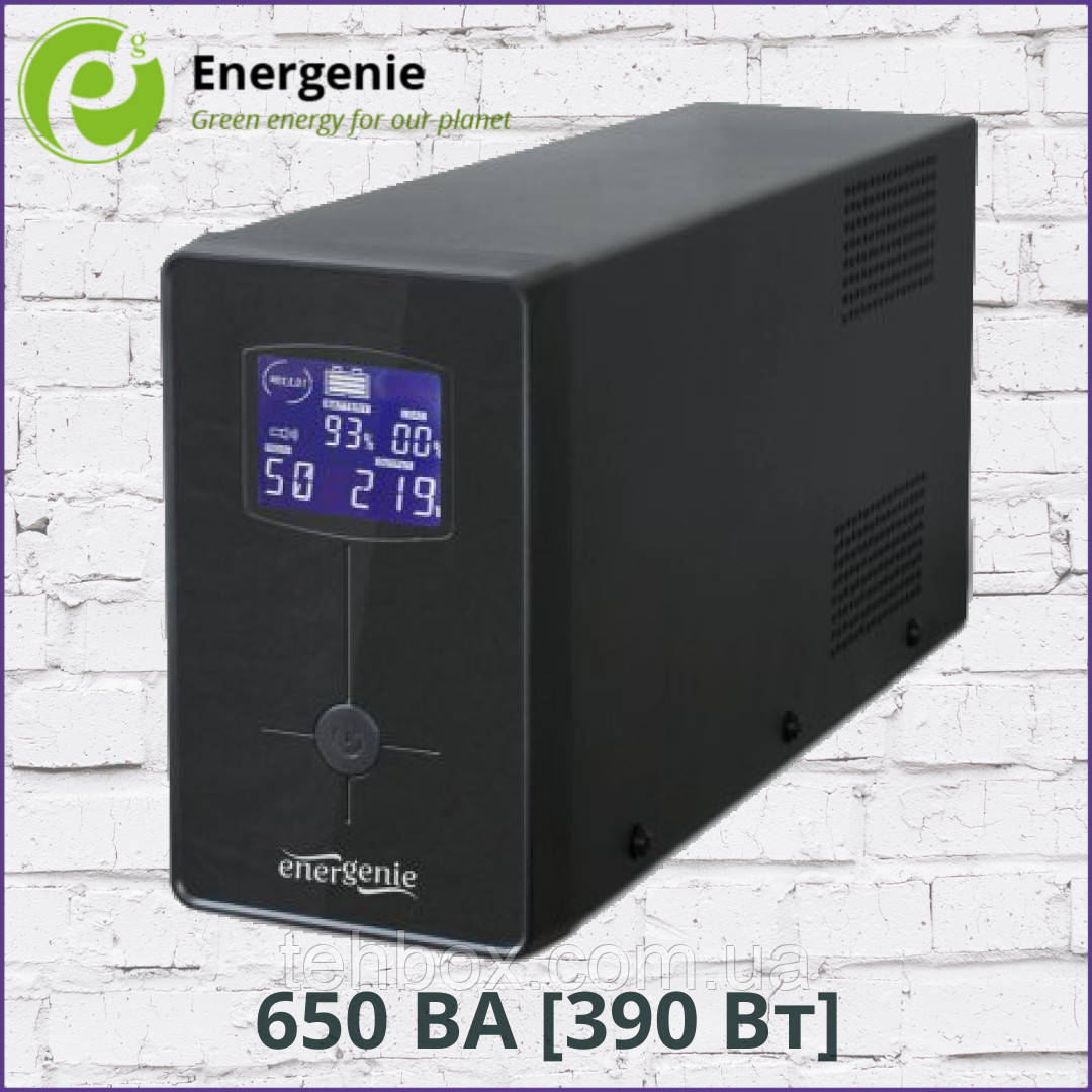 Джерело безперебійного живлення EnerGenie EG-UPS-031 USB порт 650 ВА 390 Вт + функція Стабілізатора