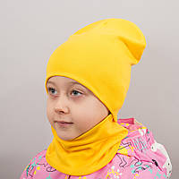 Дитяча шапка з хомутом КАНТА розмір 52-56 жовтий (OC-567) IB, код: 6489516